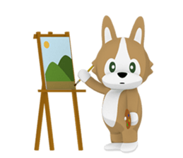 3D Pembroke Welsh Corgi Sticker sticker #10919955