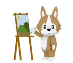 3D Pembroke Welsh Corgi Sticker sticker #10919955