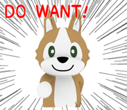 3D Pembroke Welsh Corgi Sticker sticker #10919957