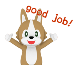 3D Pembroke Welsh Corgi Sticker sticker #10919959