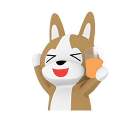 3D Pembroke Welsh Corgi Sticker sticker #10919961