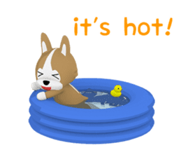 3D Pembroke Welsh Corgi Sticker sticker #10919965