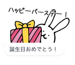 Rabbit wearing a necktie in the balloon sticker #10920976