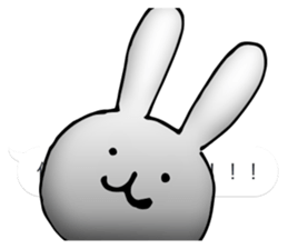 Rabbit wearing a necktie in the balloon sticker #10920978