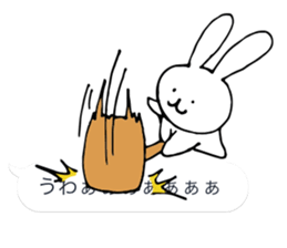 Rabbit wearing a necktie in the balloon sticker #10920980