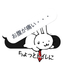 Rabbit wearing a necktie in the balloon sticker #10920983