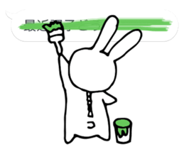 Rabbit wearing a necktie in the balloon sticker #10920984