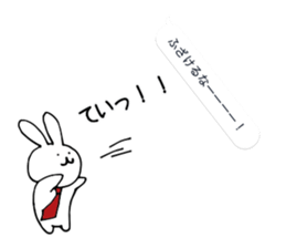 Rabbit wearing a necktie in the balloon sticker #10920985