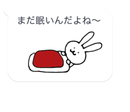 Rabbit wearing a necktie in the balloon sticker #10920990