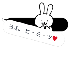 Rabbit wearing a necktie in the balloon sticker #10920993