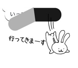 Rabbit wearing a necktie in the balloon sticker #10920995
