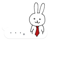 Rabbit wearing a necktie in the balloon sticker #10920998
