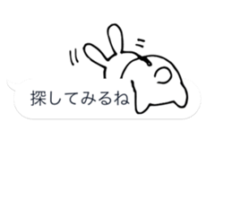 Rabbit wearing a necktie in the balloon sticker #10921013