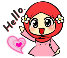 so cute muslim girl sticker #10921376