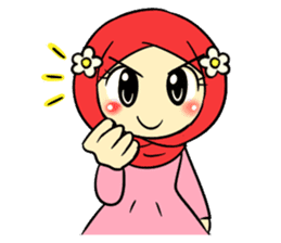 so cute muslim girl sticker #10921413