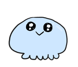cute blue Jellyfish sticker #10921426