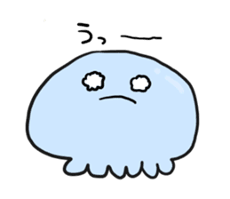 cute blue Jellyfish sticker #10921435