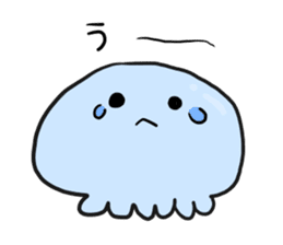 cute blue Jellyfish sticker #10921436