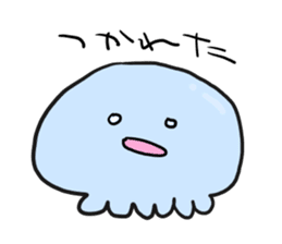 cute blue Jellyfish sticker #10921440