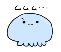 cute blue Jellyfish sticker #10921444