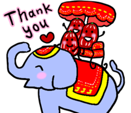Elephant and Thai Fruits are Friends. sticker #10922059