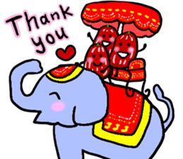 Elephant and Thai Fruits are Friends. sticker #10922059