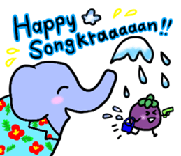 Elephant and Thai Fruits are Friends. sticker #10922064