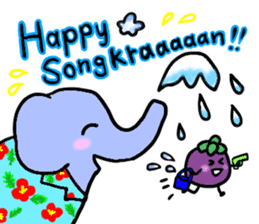 Elephant and Thai Fruits are Friends. sticker #10922064