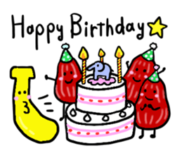 Elephant and Thai Fruits are Friends. sticker #10922068