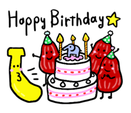 Elephant and Thai Fruits are Friends. sticker #10922068