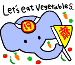 Elephant and Thai Fruits are Friends. sticker #10922069
