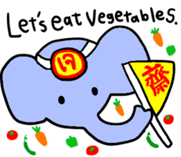 Elephant and Thai Fruits are Friends. sticker #10922069