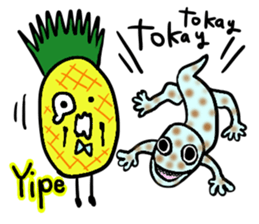 Elephant and Thai Fruits are Friends. sticker #10922087