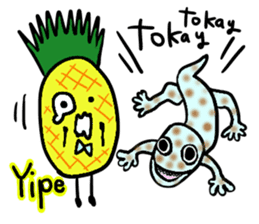 Elephant and Thai Fruits are Friends. sticker #10922087