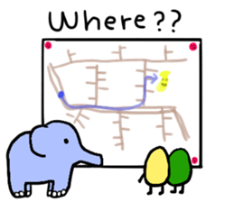 Elephant and Thai Fruits are Friends. sticker #10922088