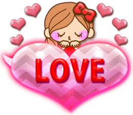 Pretty girl by rurue 3 balloon sticker #10922287