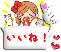 Pretty girl by rurue 3 balloon sticker #10922292