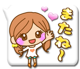 Pretty girl by rurue 3 balloon sticker #10922294