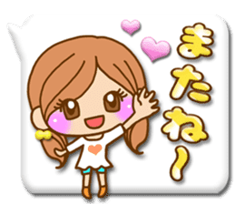 Pretty girl by rurue 3 balloon sticker #10922294