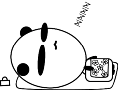 big face panda sticker #10922485