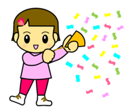 Girl of pretty bobbed hair sticker #10923224