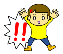 Girl of pretty bobbed hair sticker #10923236