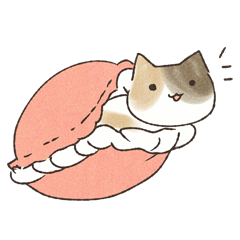 Macaroon Cat Sticker
