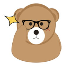 Happy Brown Bear sticker #10924136