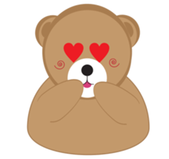 Happy Brown Bear sticker #10924139