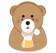 Happy Brown Bear sticker #10924141