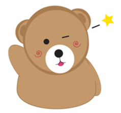 Happy Brown Bear sticker #10924143