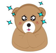 Happy Brown Bear sticker #10924145