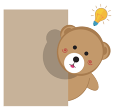 Happy Brown Bear sticker #10924148