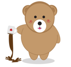 Happy Brown Bear sticker #10924151